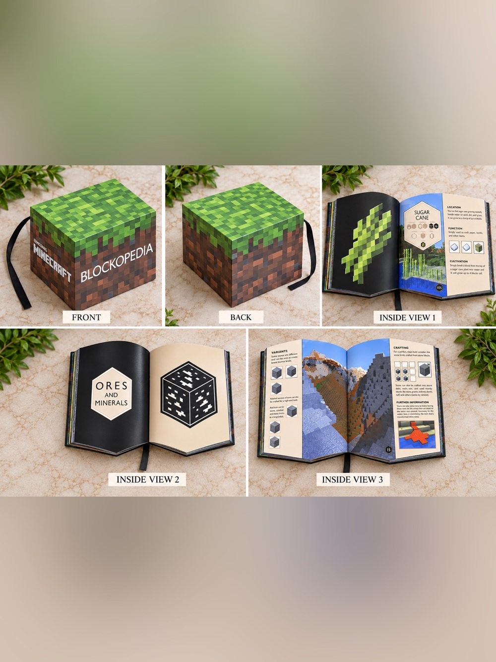 Minecraft Blockopedia Mojang Official Block Reference Guide Hardcover Book
